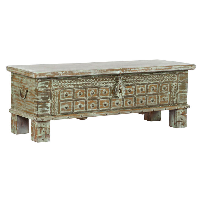 Cufăr Home ESPRIT Turquoise 127 x 43 x 46 cm