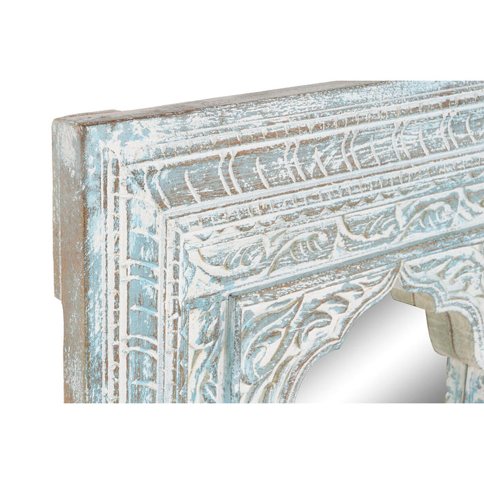 Oglindă de perete Home ESPRIT Turquoise Lemn murat 110 x 8 x 1120 cm