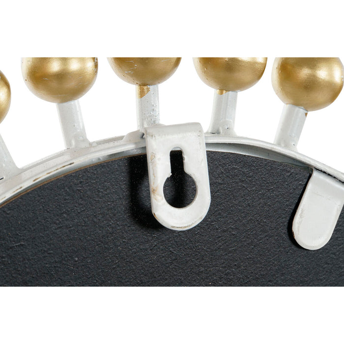 Oglindă de perete Home ESPRIT Alb Auriu* Metal Geam 80 x 2,5 x 80 cm