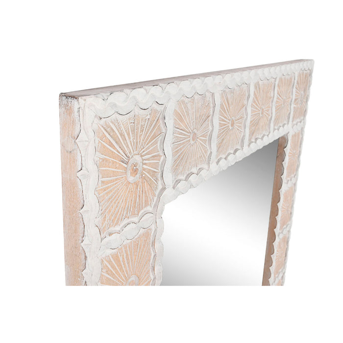 Oglindă de perete Home ESPRIT Alb Lemn de mango Indian murat 90 x 2,5 x 180 cm