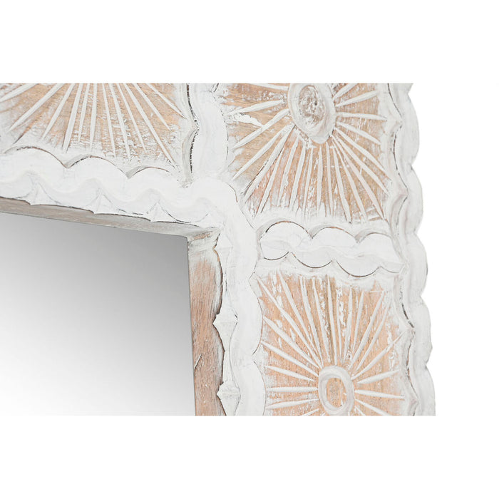 Oglindă de perete Home ESPRIT Alb Lemn de mango Indian murat 90 x 2,5 x 180 cm