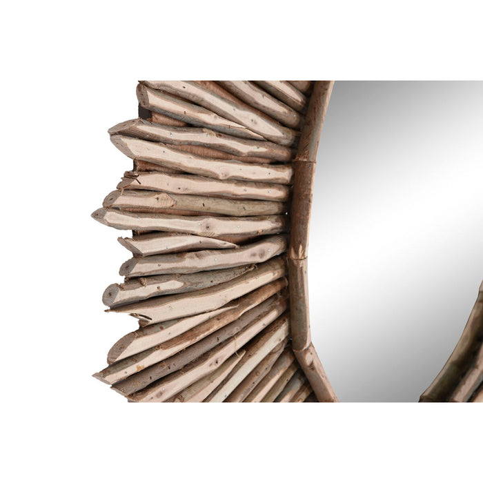 Oglindă de perete Home ESPRIT Natural Oglindă Trunchiuri Tropical 90 x 8 x 90 cm