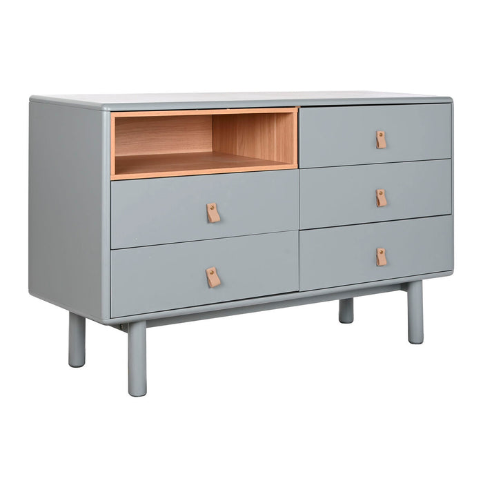 Comodă Home ESPRIT Albastru Gri Natural polipropilenă Lemn MDF 120 x 40 x 75 cm