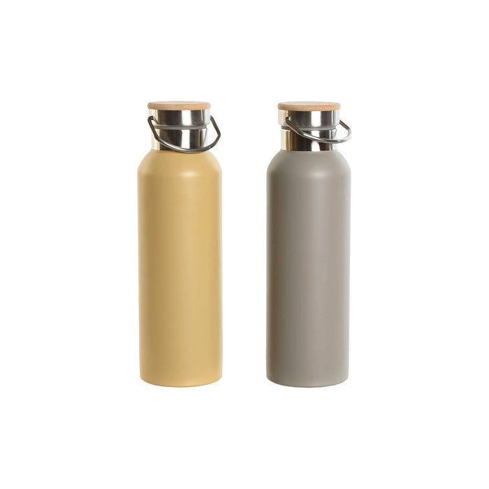 Sticla Termoizolantă Home ESPRIT Bej Gri 500 ml (2 Unități)