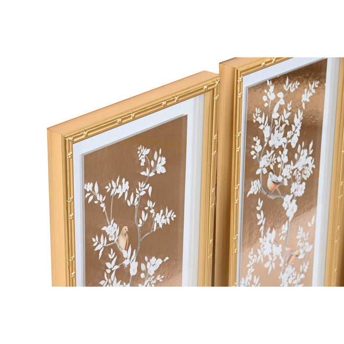 Tablou Home ESPRIT Oriental 30 x 3,5 x 60 cm (3 Unități)