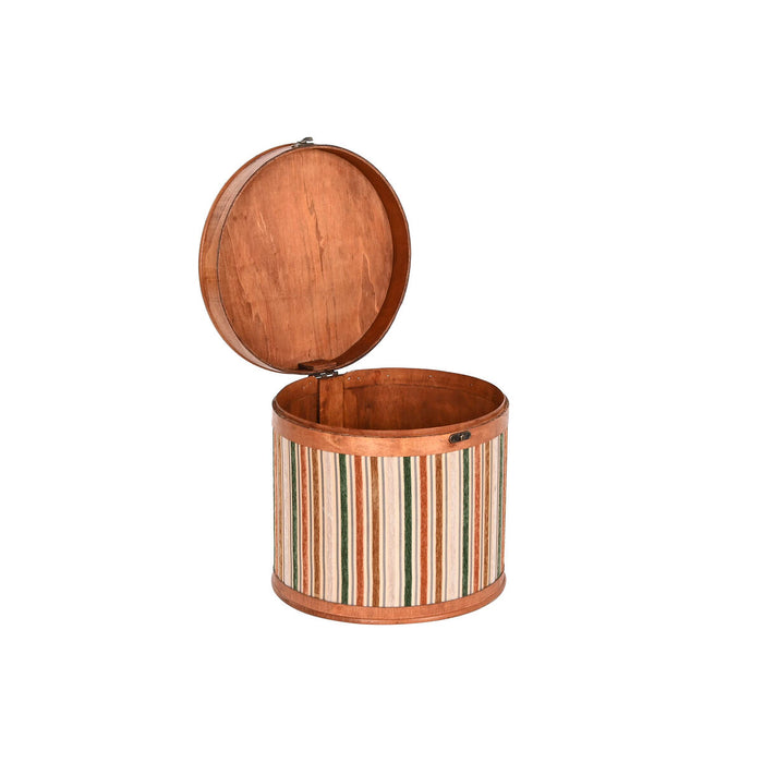 Set de Cutii Decorative Home ESPRIT Maro Multicolor Lemn 35 x 35 x 33 cm