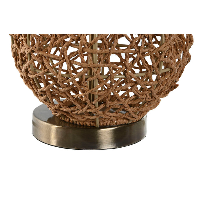 Lampă de masă Home ESPRIT Maro Bej Auriu* Natural 50 W 220 V 33 x 33 x 60 cm