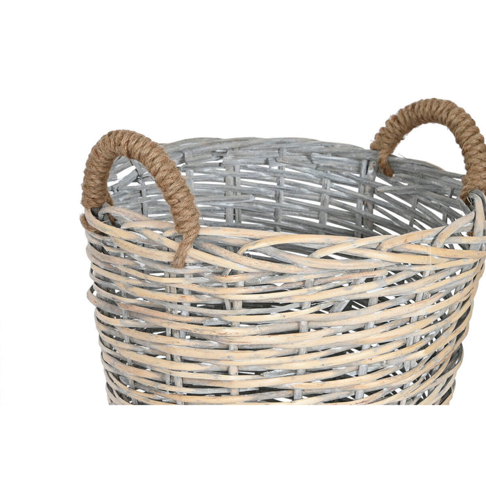 Suport pentru lemne Home ESPRIT răchită Въже 55 x 58 x 57 cm