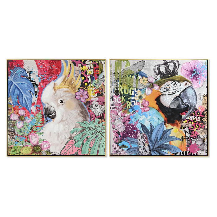 Tablou Home ESPRIT Modern 80 x 3,5 x 80 cm (2 Unități)