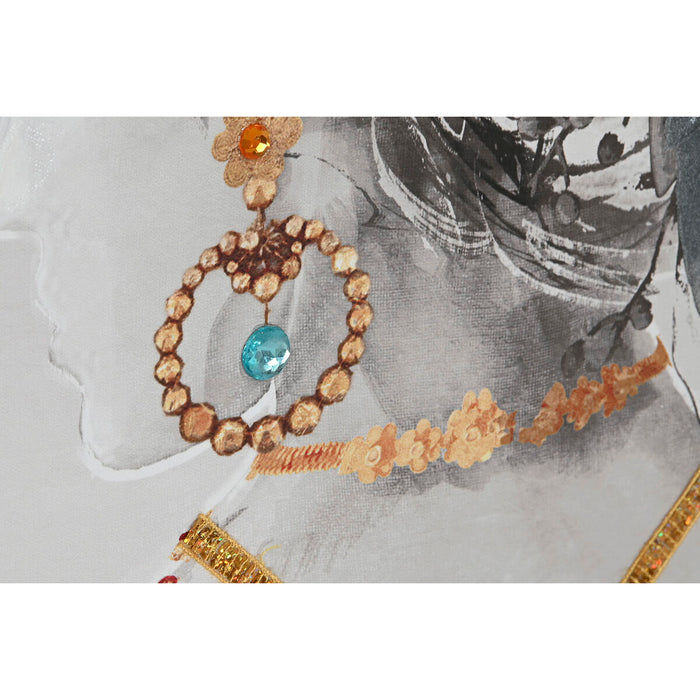 Tablou Home ESPRIT Femeie 80 x 3,5 x 120 cm (2 Unități)