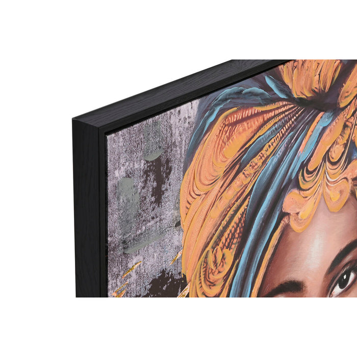 Tablou Home ESPRIT Colonial Africană 80 x 3,5 x 80 cm (2 Unități)