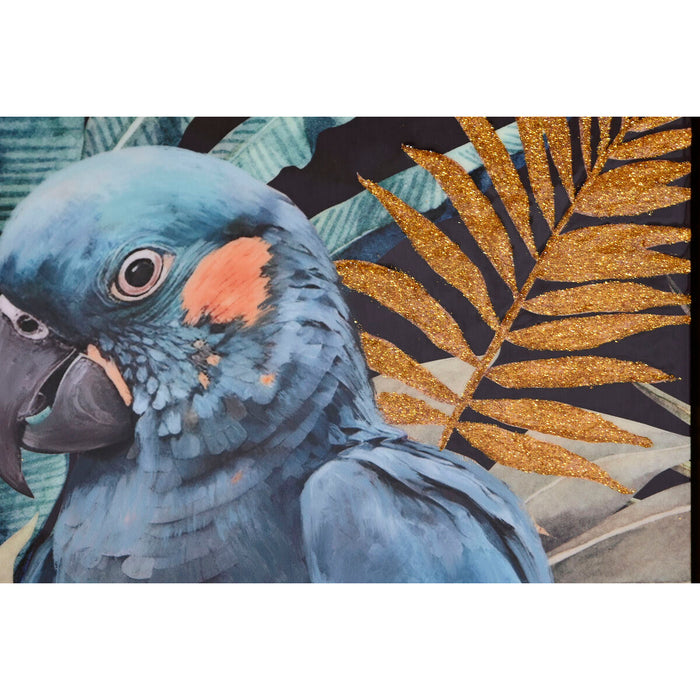 Tablou Home ESPRIT Papagal Tropical Lăcuit 50 x 3,5 x 70 cm (2 Unități)