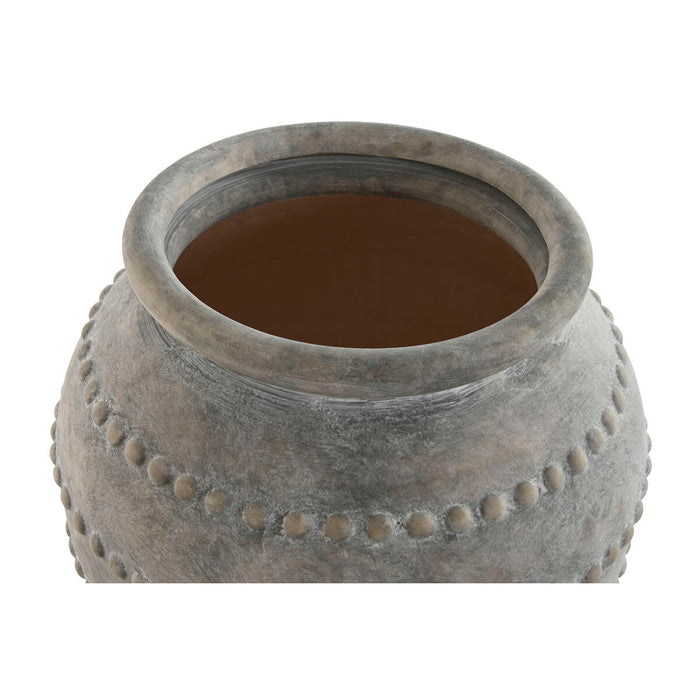 Vază Home ESPRIT Gri deschis Teracotă Oriental 40,5 x 40,5 x 48 cm