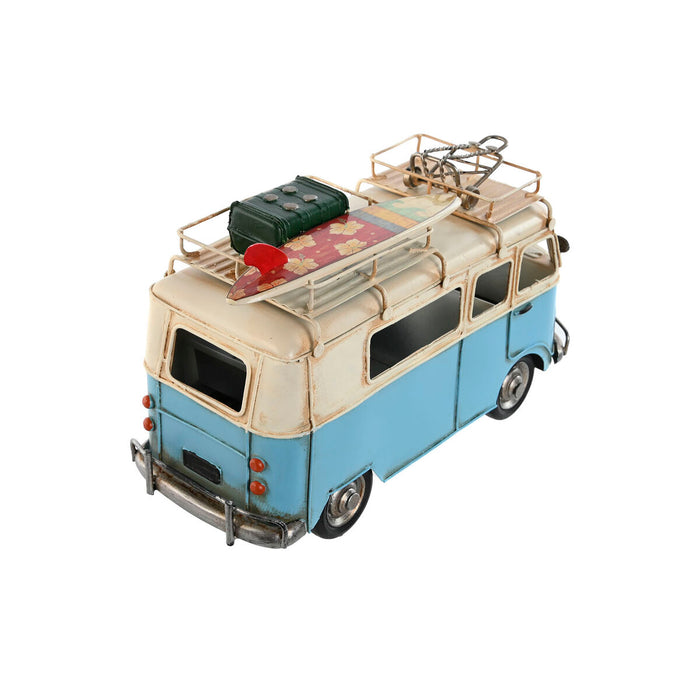 Figură Decorativă Home ESPRIT Furgonetă Roz Albastru celest 27 x 10 x 16 cm (2 Unități)