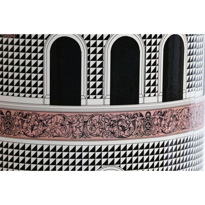 Lampă de masă Home ESPRIT Alb Negru Auriu* Piersică Porțelan 40 x 40 x 67 cm