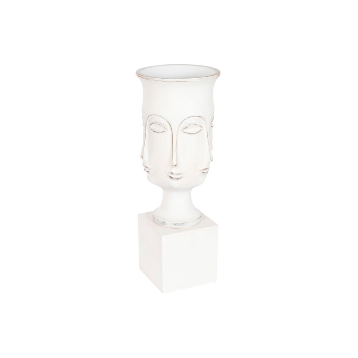 Ghiveci Home ESPRIT Alb Fibră de Sticlă Față 35 x 35 x 93 cm