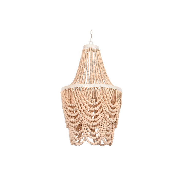 Lustră Home ESPRIT Alb Maro Lemn Metal 25 W 40 x 40 x 70 cm