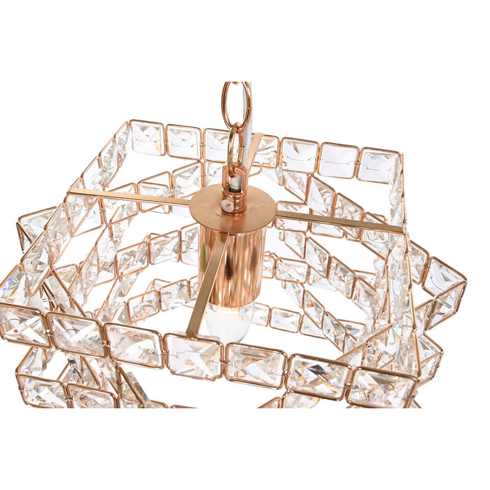 Lustră Home ESPRIT Transparent Auriu* Metal Geam 30 x 30 x 26 cm