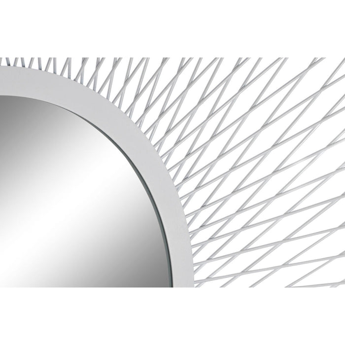 Oglindă de perete Home ESPRIT Alb Metal Oglindă Urban 90 x 2 x 90 cm