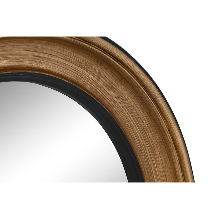 Oglindă de perete Home ESPRIT Negru Auriu* Rășină Romantic 64 x 5 x 64 cm