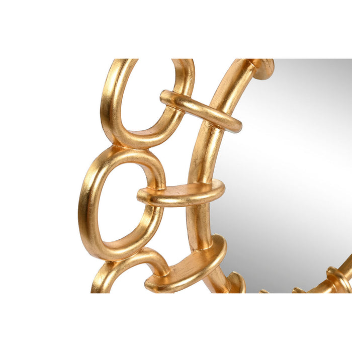 Oglindă de perete Home ESPRIT Auriu* Rășină 95 x 5 x 95 cm