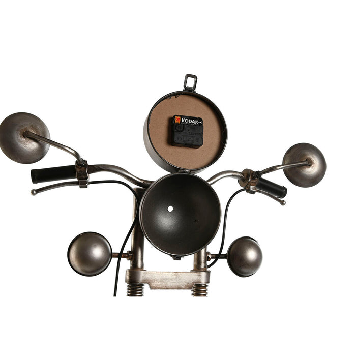 Ceas de Perete Home ESPRIT Negru Argintiu Metal 60 x 30 x 78 cm