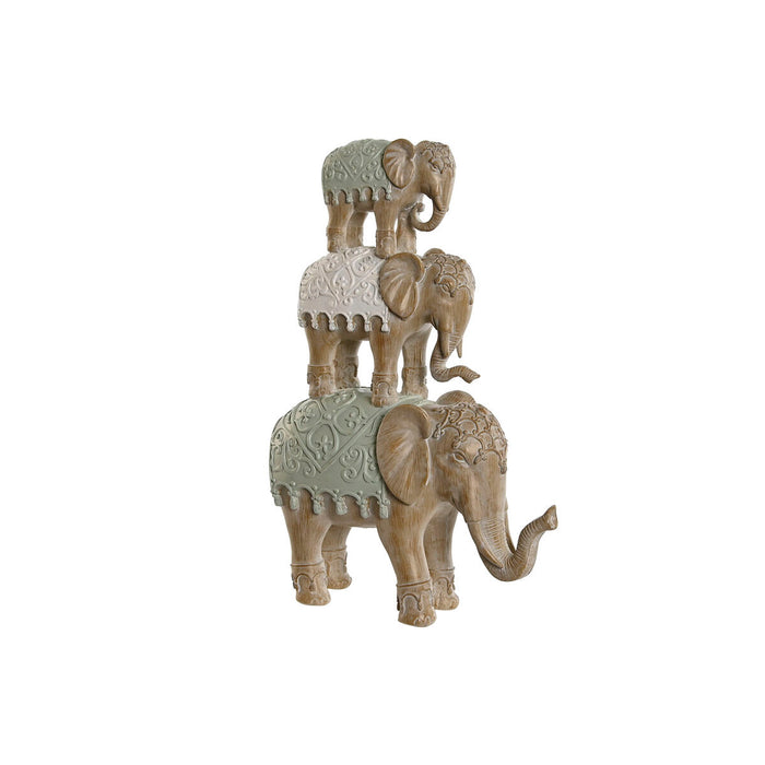 Figură Decorativă Home ESPRIT Alb Elefant Colonial 24,5 x 9,5 x 35 cm
