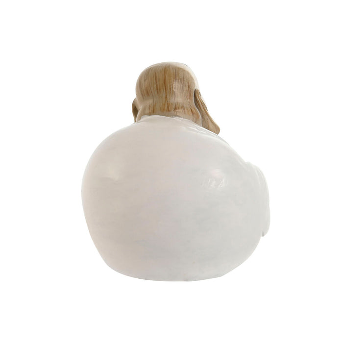 Figură Decorativă Home ESPRIT Alb Verde Buda Oriental 10 x 9 x 10,5 cm (3 Unități)