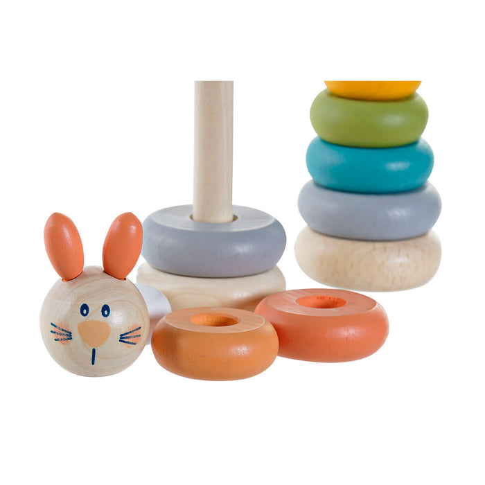 Joc Educativ Home ESPRIT 5,5 x 5,5 x 14 cm animale (2 Unități)