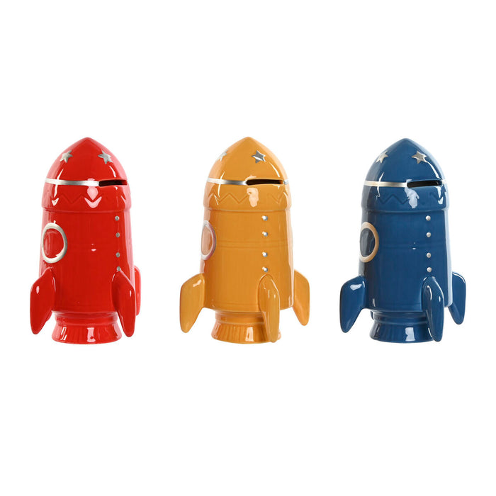 Pușculiță Home ESPRIT Dolomite Infantil 12,5 x 12,5 x 19 cm (3 Unități)