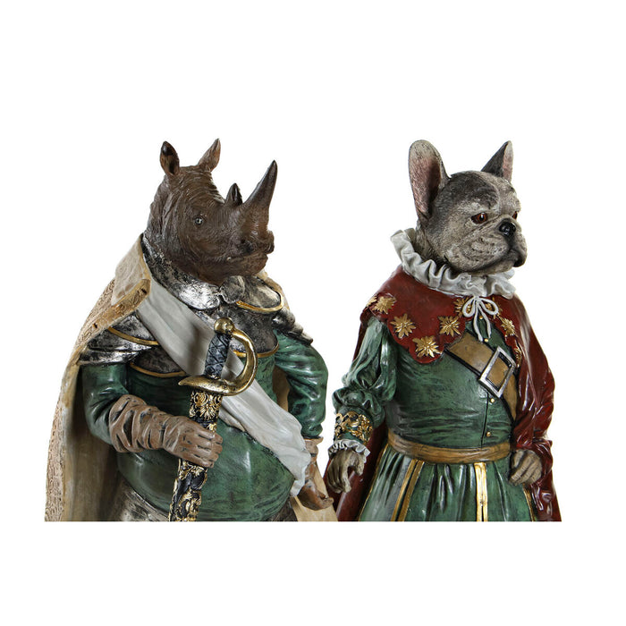 Figură Decorativă Home ESPRIT Multicolor Animal 20 x 15 x 42 cm (2 Unități)