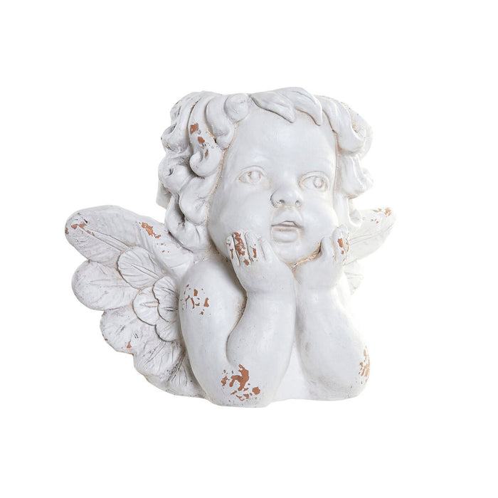 Ghiveci Home ESPRIT Alb Fibră Înger 44 x 26 x 35 cm