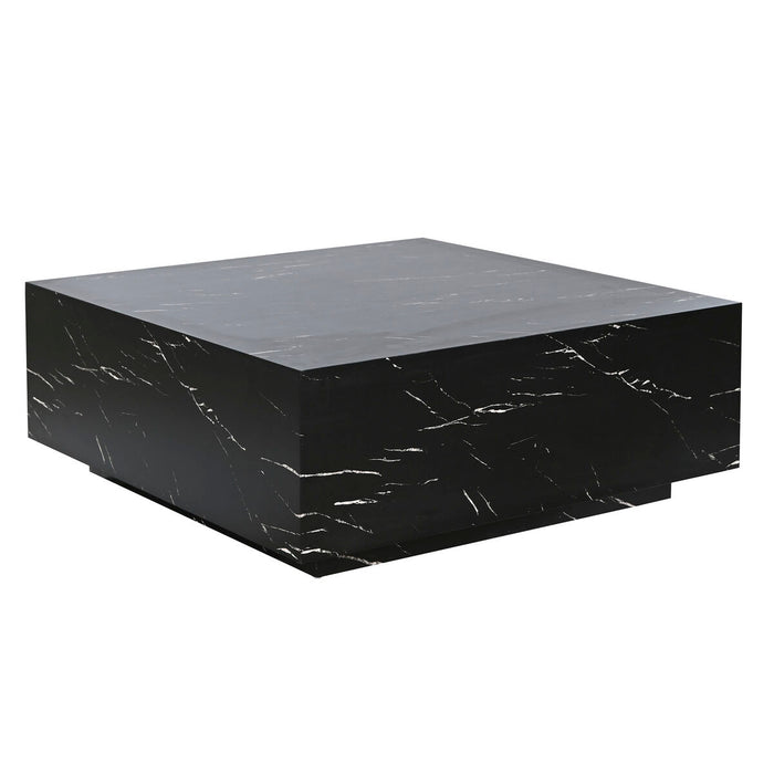 Masa de Cafea Home ESPRIT Negru Lemn MDF 90 x 90 x 35 cm