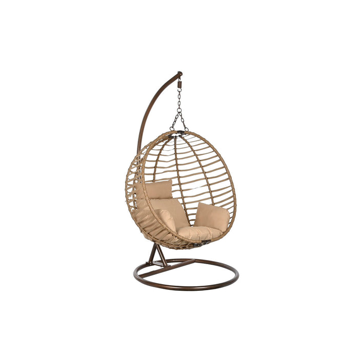 Fotoliu de grădină suspendat Home ESPRIT Maro închis Maro Deschis Aluminiu ratan sintetic 107 x 105 x 108 cm