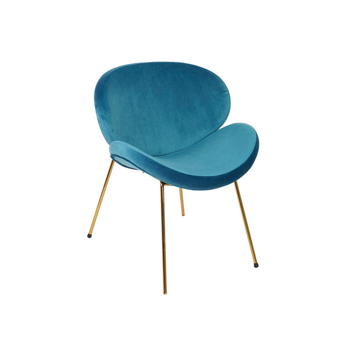Scaun de Sufragerie Home ESPRIT Albastru Auriu* 63 x 57 x 73 cm
