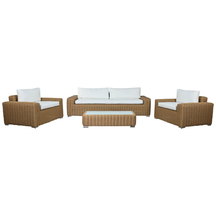 Set de Canapea și Masă Home ESPRIT Geam ratan sintetic 248 x 85 x 80 cm