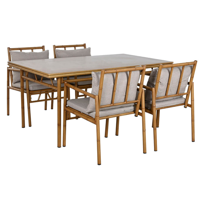 Set de Masă cu 4 Scaune Home ESPRIT Aluminiu 160 x 90 x 75 cm (5 Piese)
