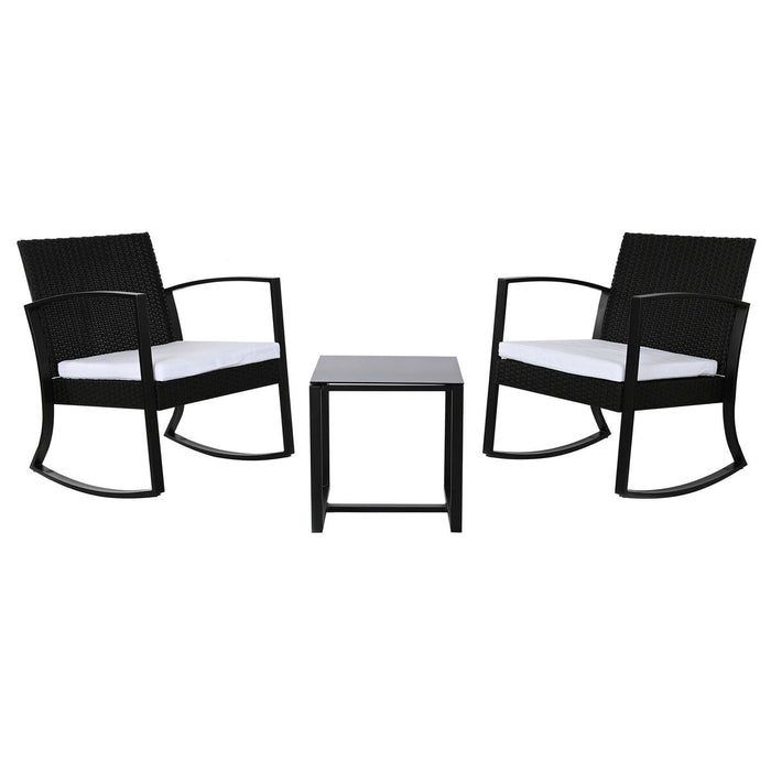 Set de Masă cu 2 Scaune Home ESPRIT Negru Oțel 59 x 61,5 x 74 cm