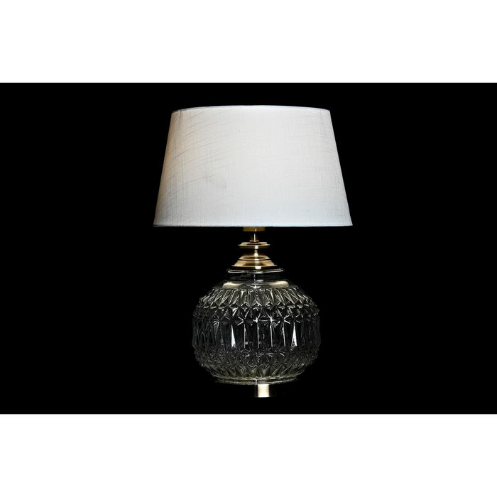 Lampă de masă Home ESPRIT Alb Bej Metal Geam 38 x 38 x 54 cm (2 Unități)