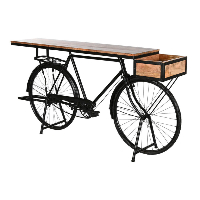 Consolă Home ESPRIT Galben Maro Negru Fier Lemn de mango 195 x 40 x 91 cm