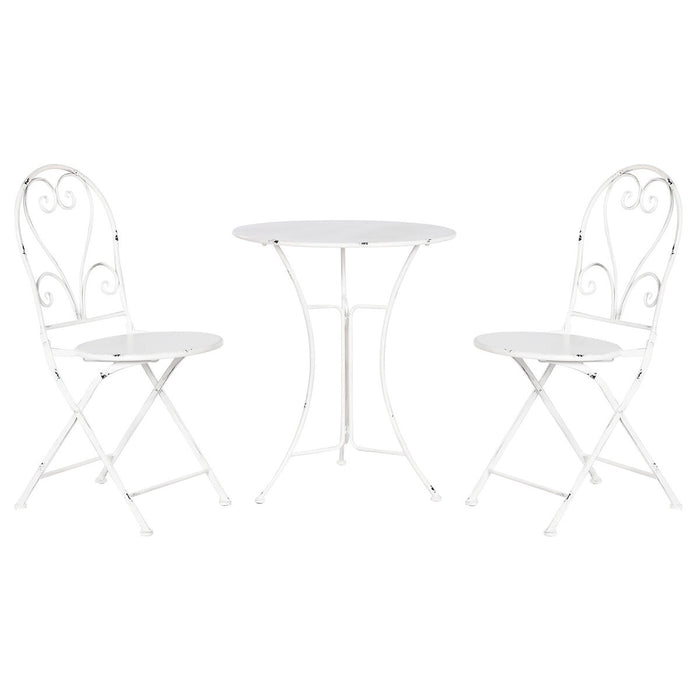 Set de Masă cu 2 Scaune Home ESPRIT Alb 60 x 60 x 70 cm