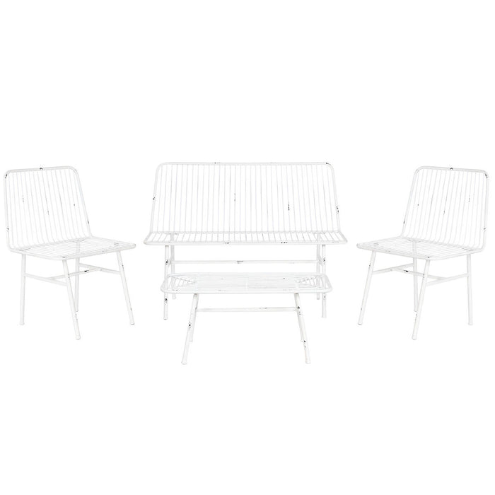 Set masă cu Trei scaune Home ESPRIT Alb Metal 115 x 53 x 83 cm