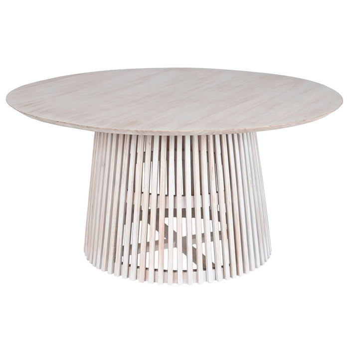Masă de Sufragerie Home ESPRIT Alb lemn mindi 150 x 150 x 75 cm