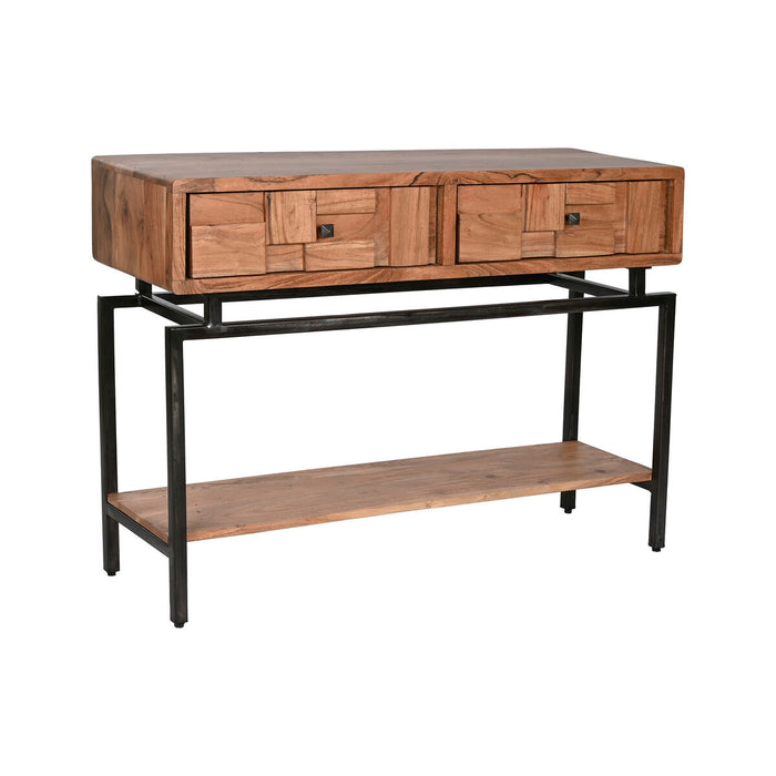 Consolă Home ESPRIT Galben Metal Salcâm 110 x 35 x 80 cm
