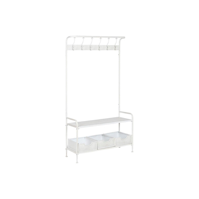 Mobilă pentru Hol cu Sertare Home ESPRIT Alb Metal 110 x 36 x 186 cm