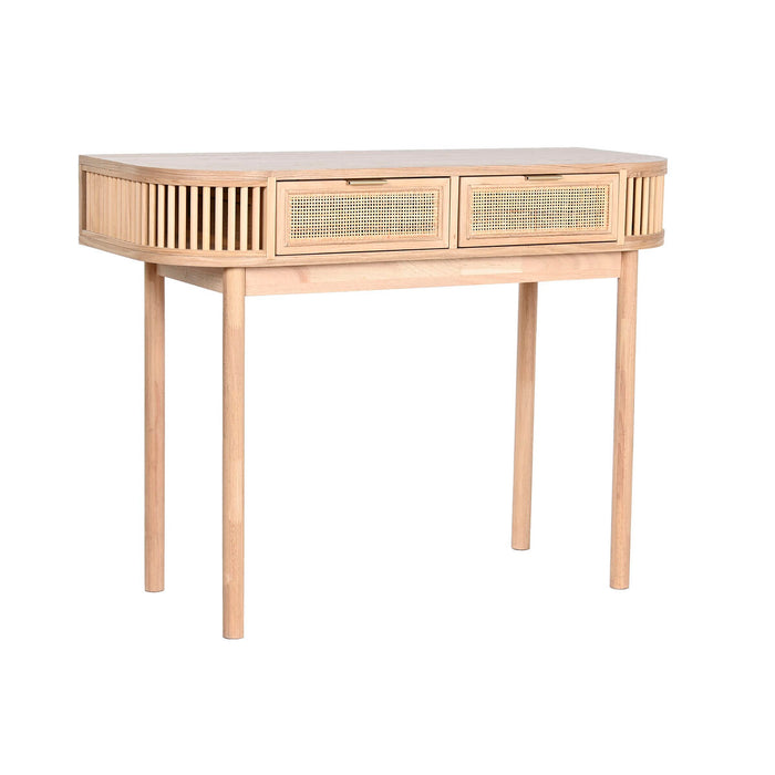 Consolă Home ESPRIT Galben Auriu* Ratan Brad 100 x 40 x 76 cm
