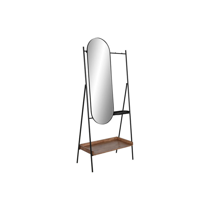 Mobilier pentru Hol Home ESPRIT Negru Natural Metal Brad 80 x 41 x 183 cm