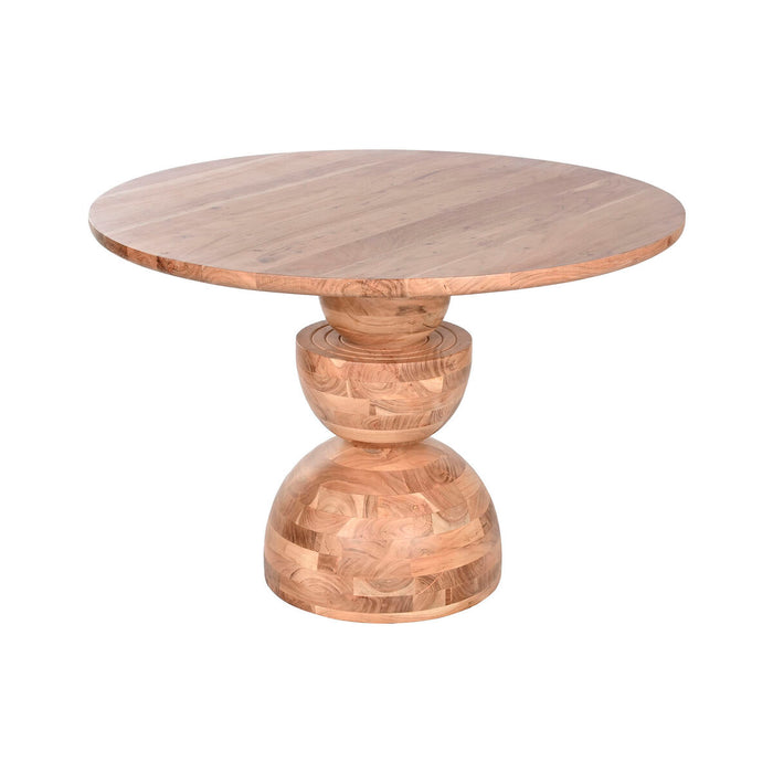 Masă de Sufragerie Home ESPRIT Maro Natural Salcâm 115 x 115 x 76 cm