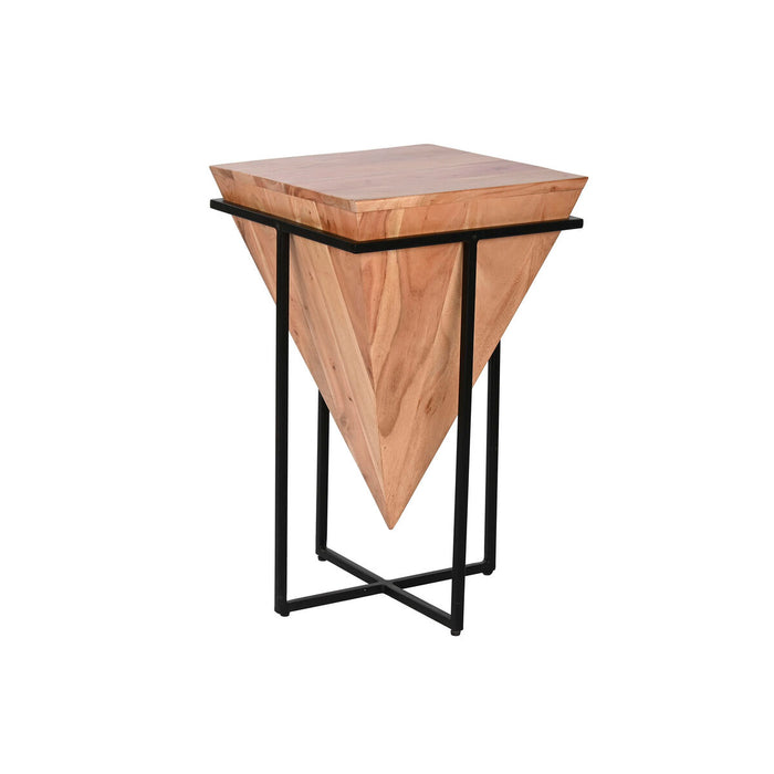 Măsuță Laterală Home ESPRIT Maro Negru Metal Salcâm 41 x 41 x 67 cm