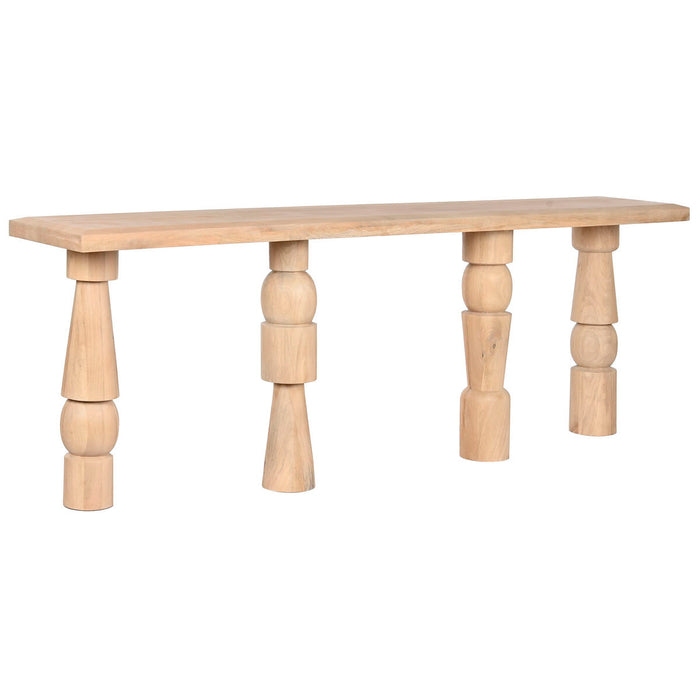 Consolă Home ESPRIT Galben Lemn de mango 216 x 40 x 77 cm